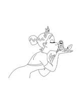 coloriage la princesse embrasse la grenouille